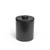 FOH RIB014BKL21 2 Qt. Black Faux Leather Round Ice Bucket with Lid