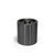 FOH RIB044BKS21 2 Qt. Black Faux Leather Round Ice Bucket with Lid