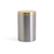 FOH RJR030BSS23 2.5" W Silver Round Brushed Stainless Steel Jar with Lid