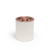 FOH RIB076WHL21 2 Qt. White Faux Leather Round Ice Bucket with Lid