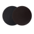 FOH RTL019BKL23 12" W Black Leather Round London Placemat
