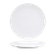 FOH DDP057WHP22 9" W Round Porcelain Curved Canvas Plate