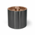 FOH RIB075BKS21 3 Qt. Black Stainless Steel Round Ice Bucket with Lid