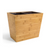 FOH RWA021BBB21 17 Qt. Natural Wood Flare Waste Can and Recycle Bin