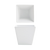 FOH DBO098WHP23 14 Oz. Square Porcelain Kyoto Bowl