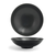 FOH DBO030BKP22 48 Oz. Round Porcelain Spiral Bowl