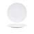 FOH DSP030WHP23 7" Dia. Round Porcelain Curved Canvas Plate