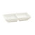 FOH DSD021BEP23 2 Oz. Porcelain 2-Compartment Catalyst Divided Dish