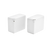 FOH TSP011WHP23 3 Oz. Porcelain Rectangle Salt and Pepper Shaker Set