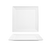 FOH DSP027WHP23 7.5" W White Square Porcelain Spiral Plate