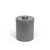 FOH RIB014GYL21 2 Qt. Gray Faux Leather Round Ice Bucket with Lid