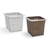 FOH BHO133GYV21 7" W x 6.5" D x 5.75" H Mesh Gray Plastic Square Shallow 1/6 Size Metroweave Housing or Pan Set