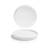 FOH DSP040WHP23 7.5" Dia. White Round Porcelain Deep Raised Soho Plate