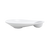 FOH DAP057WHP21 2 Oz. Porcelain Oval 2-Compartment Ellipse Sampler Plate