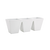 FOH BHO048WHP22 6 Oz. Porcelain 3-Compartment Kyoto Divided Bowl