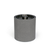 FOH RIB040GYL21 3.5 Qt. Gray Faux Leather Round Ice Bucket with Lid
