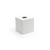FOH RTB001WHL11 5.25" W White Faux Leather Square Tissue Cover