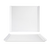 FOH DOS022WHP22 12" W Rectangular Porcelain Curved Nouvelle Plate