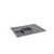 FOH RRT025GYL21 15.5" W x 11.75" D x 2" H Smoke Faux Leather Rectangular Flat Tray