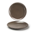 FOH DOS029ESP22 11" Dia. Mocha Round Porcelain Kiln Plate
