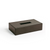 FOH RTB032BRL21 5.75" W Brown Faux Leather Square Tissue Cover
