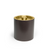 FOH RIB026BRL21 3.5 Qt. Brown Faux Leather Round Ice Bucket with Lid