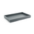 FOH RRT015GYL21 15" W x 10" D x 1.5" H Smoke Faux Leather Rectangular Tray