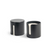 FOH RRH001BKL21 5" H x 5.25" W x 5.25" D Black Faux Leather Round Toilet Paper Holder