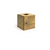 FOH RTB036NAW21 5.5" W Brown Wood Square Tissue Cover