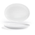 FOH BPT038WHP20 17" W Oval Porcelain Deep Raised Edge Harmony Platter