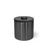 FOH RIB034BKS21 3 Qt. Black Stainless Steel Round Ice Bucket with Lid
