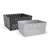 FOH BHO114BKI20 12.25" W x 9.5" D x 6" H Matte Black Powder-Coated Iron Rectangular 1/2 Size Buffet Building Blocks Dots Housing
