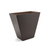 FOH RWA018BRL21 12 Qt. Brown Faux Leather Slender Flare Waste Can