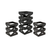 FOH BRI006BKI28 Black Metal Square B Buffet Building Blocks Zig Zag Display Riser