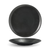 FOH DDP018BKP22 11" Dia. Round Porcelain Ink Spiral Plate