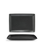 FOH DSP001BKP23 7" W Ink Rectangular Porcelain Spiral Plate