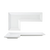 FOH DSU006WHP22 13" W Rectangular Porcelain Linear Design Kyoto Puzzle Plate