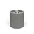 FOH RIB038GYL21 3.5 Qt. Gray Stainless Steel Round Ice Bucket with Lid