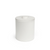 FOH RIB017WHL21 3.5 Qt. White Faux Leather Round Ice Bucket with Lid