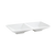 FOH DSD035WHP22 3 Oz. Porcelain Rectangle 2-Compartment Kyoto Divided Dish