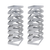 FOH BRI007BCI28 7" W Silver Metal Square B Buffet Building Blocks Zig Zag Display Riser