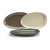 FOH SPT056ESP20 14" W Oval Porcelain Mocha Kiln Plate