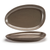 FOH SPT056ESP20 14" W Oval Porcelain Mocha Kiln Plate