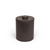 FOH RIB014BRL21 2 Qt. Brown Faux Leather Round Ice Bucket with Lid