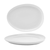 FOH DOS032WHP20 13" W White Oval Porcelain Tides Plate