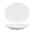 FOH DDP032WHP12 12" W Oval Porcelain Coupe Ellipse Plate