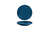 FOH DAP092BLP23 6" W Blue Porcelain Round High Gloss Bevel Plate