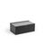 FOH RAH011BKL20 3.5" H x 5.25" W x 9.5" D Black Faux Leather Rectangular Box with Clear Lid