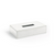 FOH RTB032WHL21 5.75" W White Faux Leather Square Tissue Cover