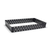 FOH BHO066BKI20 20" W x 12" D x 2.75" H Matte Black Powder-Coated Iron Rectangular Full Size Buffet Building Blocks Dots Housing Only